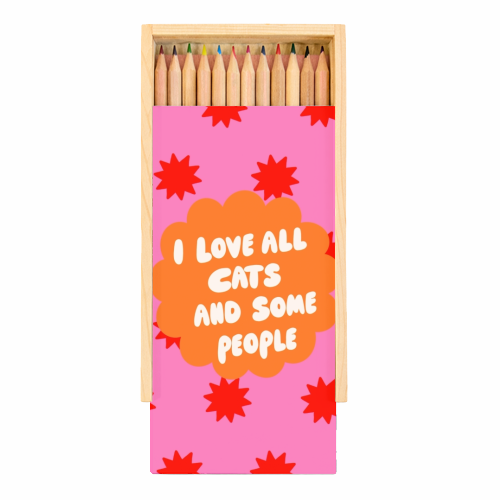Love All Cats - Coloured Pencils with Box by The Paper Tail