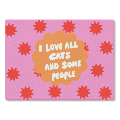 Love All Cats - glass chopping board by The Paper Tail