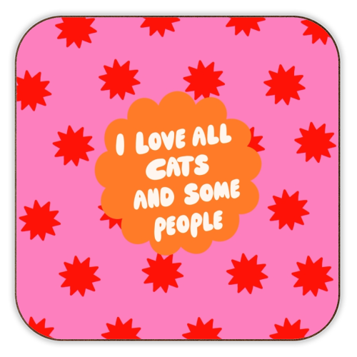 Love All Cats - personalised beer coaster by The Paper Tail
