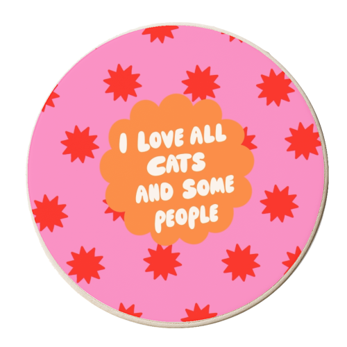 Love All Cats - personalised beer coaster by The Paper Tail