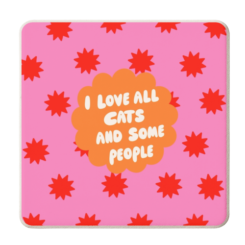 Love All Cats - personalised beer coaster by The Paper Tail
