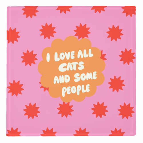 Love All Cats - personalised beer coaster by The Paper Tail