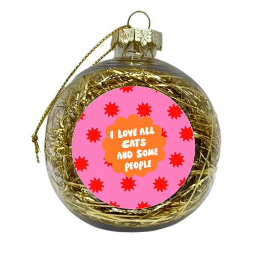 Love All Cats - xmas bauble by The Paper Tail