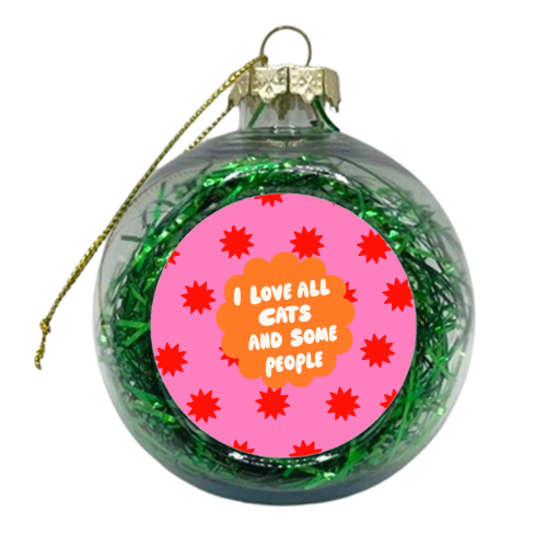 Love All Cats - xmas bauble by The Paper Tail