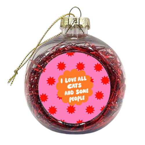 Love All Cats - xmas bauble by The Paper Tail