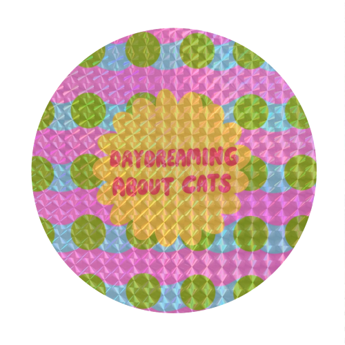 Daydreaming About Cats - Circle Sticker by The Paper Tail