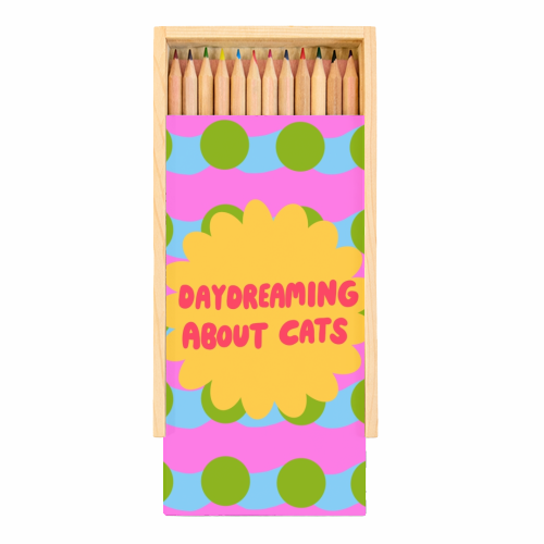 Daydreaming About Cats - Coloured Pencils with Box by The Paper Tail