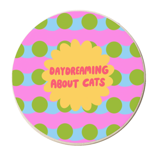 Daydreaming About Cats - personalised beer coaster by The Paper Tail