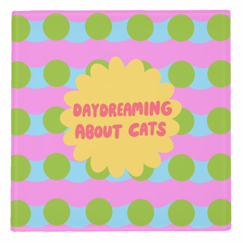 Daydreaming About Cats - personalised beer coaster by The Paper Tail