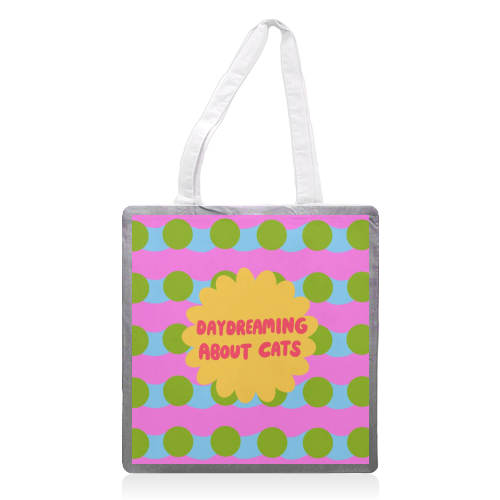 Daydreaming About Cats - printed canvas tote bag by The Paper Tail