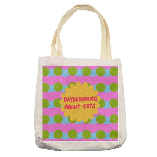 Daydreaming About Cats - printed canvas tote bag by The Paper Tail