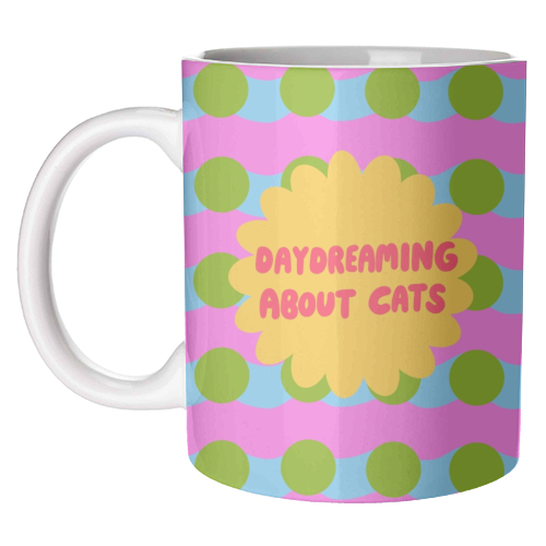 Daydreaming About Cats - unique mug by The Paper Tail