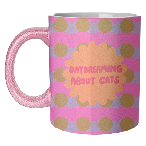 Daydreaming About Cats - unique mug by The Paper Tail
