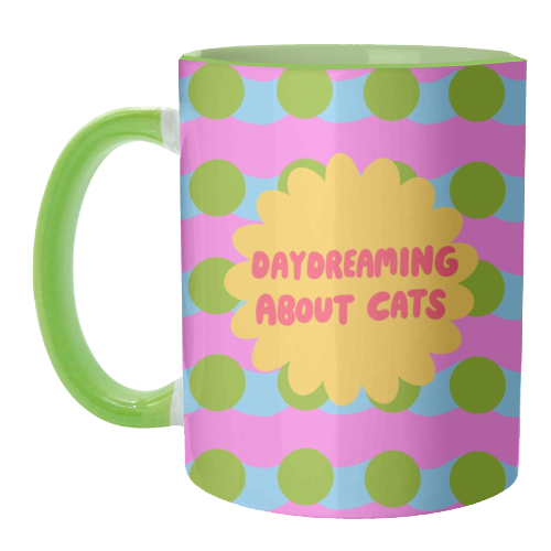Daydreaming About Cats - unique mug by The Paper Tail