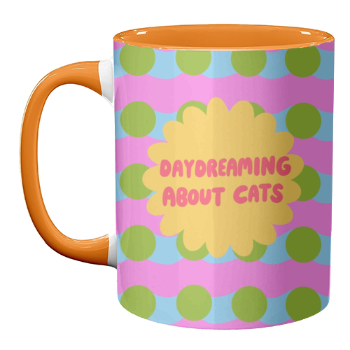 Daydreaming About Cats - unique mug by The Paper Tail