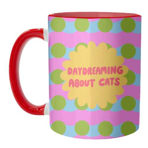 Daydreaming About Cats - unique mug by The Paper Tail