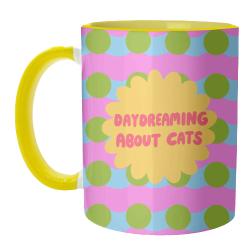 Daydreaming About Cats - unique mug by The Paper Tail