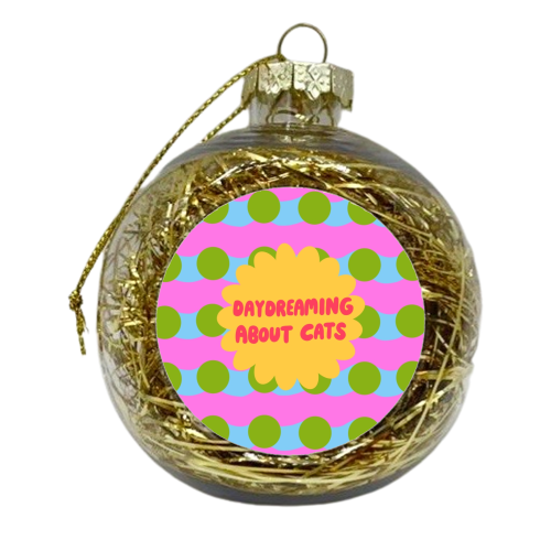 Daydreaming About Cats - xmas bauble by The Paper Tail