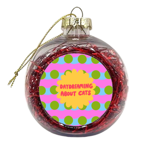 Daydreaming About Cats - xmas bauble by The Paper Tail