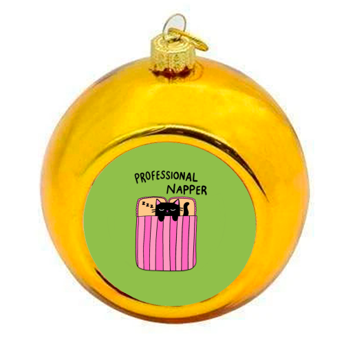 Professional Napper - colourful christmas bauble by The Paper Tail