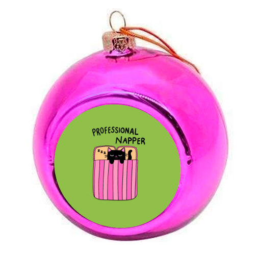 Professional Napper - colourful christmas bauble by The Paper Tail