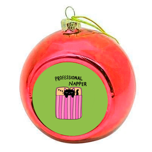 Professional Napper - colourful christmas bauble by The Paper Tail