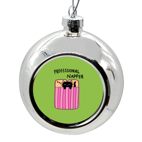 Professional Napper - colourful christmas bauble by The Paper Tail