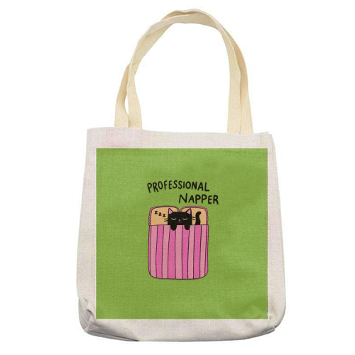 Professional Napper - printed canvas tote bag by The Paper Tail