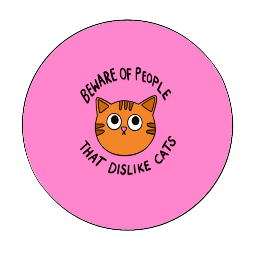 Beware Of People - Circle Sticker by The Paper Tail