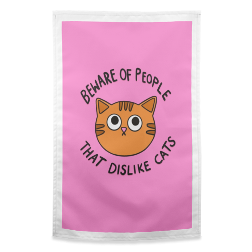 Beware Of People - funny tea towel by The Paper Tail