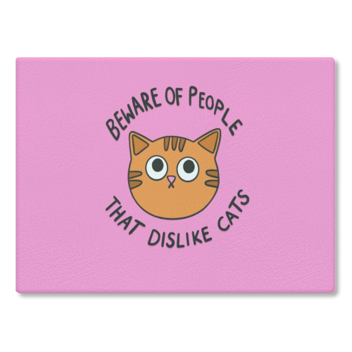 Beware Of People - glass chopping board by The Paper Tail