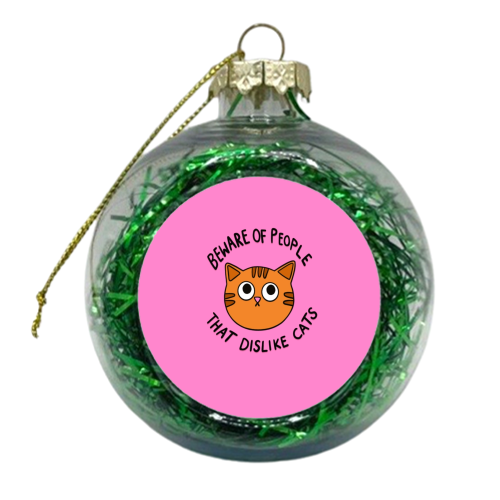 Beware Of People - xmas bauble by The Paper Tail