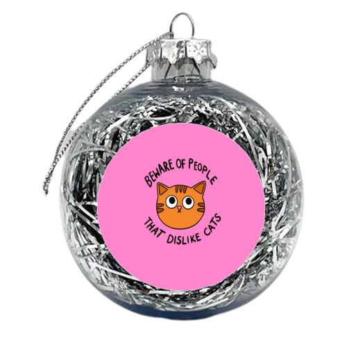 Beware Of People - xmas bauble by The Paper Tail