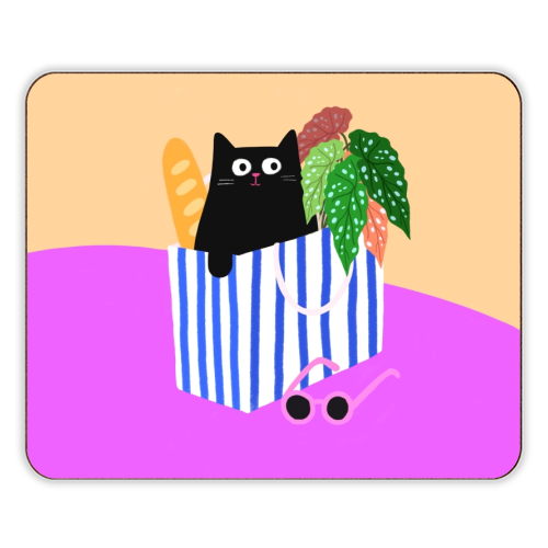 Shopping Cat - designer placemat by The Paper Tail