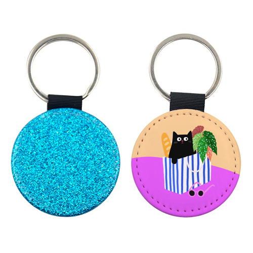 Shopping Cat - keyring by The Paper Tail