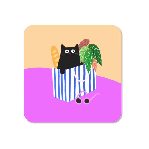 Shopping Cat - Magnet by The Paper Tail