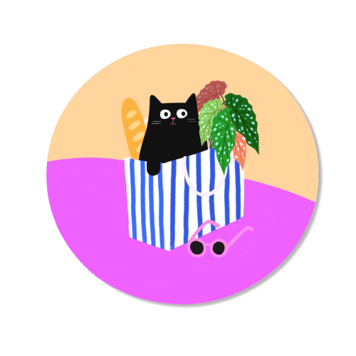 Shopping Cat - Magnet by The Paper Tail