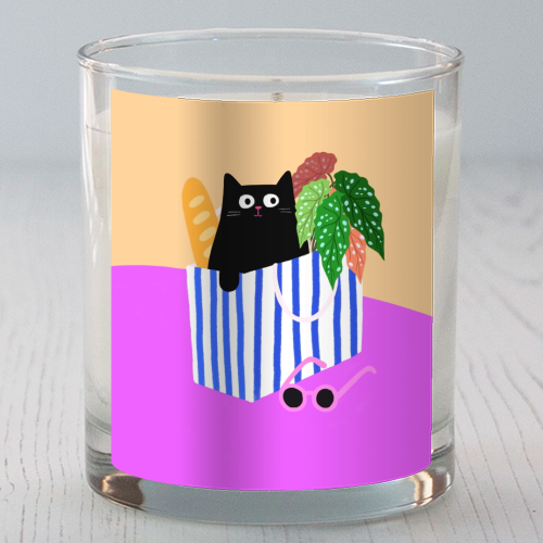 Shopping Cat - scented candle by The Paper Tail