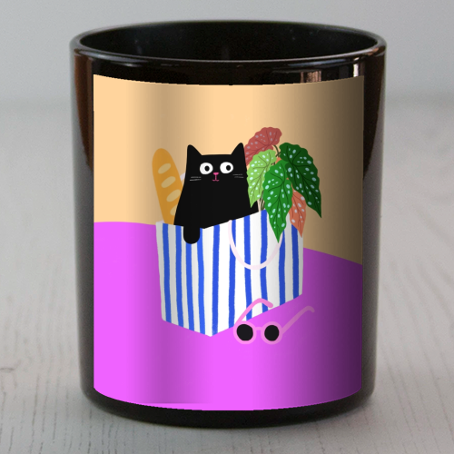 Shopping Cat - scented candle by The Paper Tail