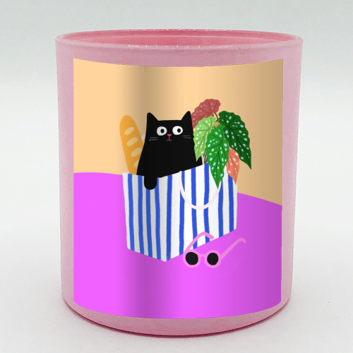 Shopping Cat - scented candle by The Paper Tail