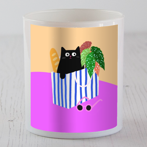 Shopping Cat - scented candle by The Paper Tail