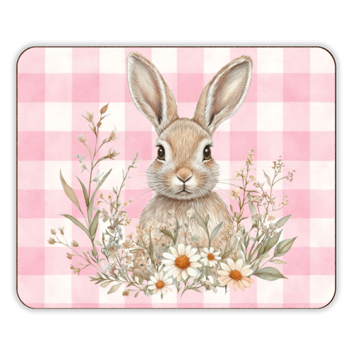Blush Meadow Bunny - designer placemat by haris kavalla