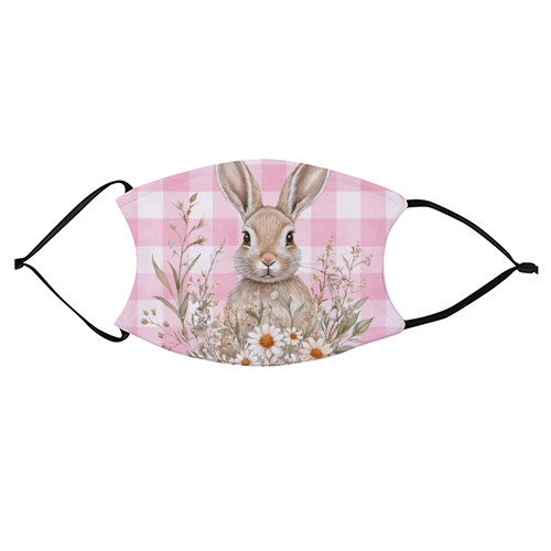 Blush Meadow Bunny - face cover mask by haris kavalla