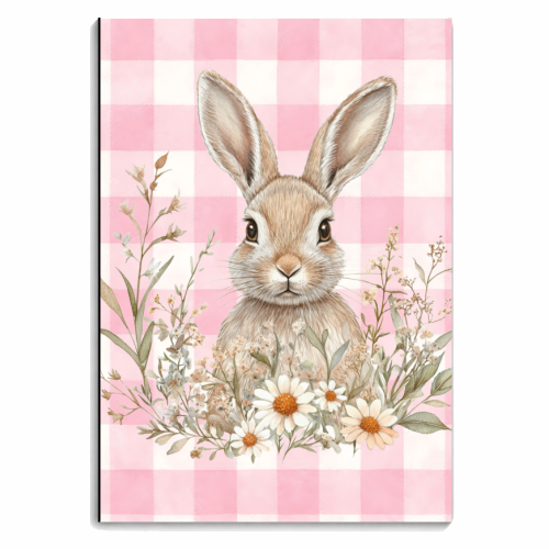 Blush Meadow Bunny - personalised A4, A5, A6 notebook by haris kavalla