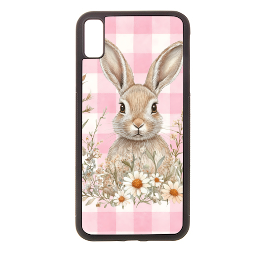 Blush Meadow Bunny - stylish phone case by haris kavalla