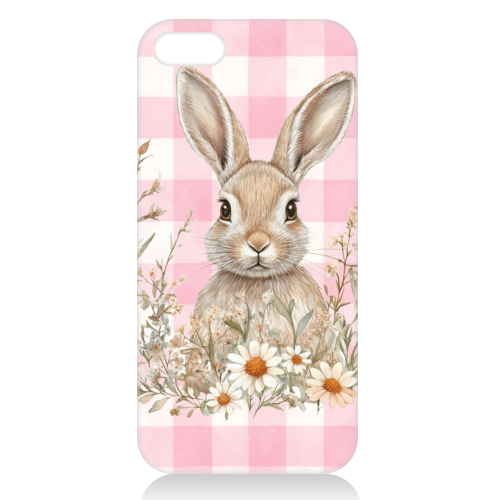 Blush Meadow Bunny - unique phone case by haris kavalla