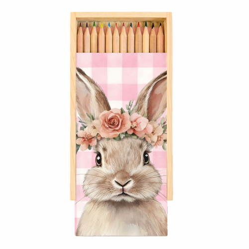 Rose Crown Bunny - Coloured Pencils with Box by haris kavalla