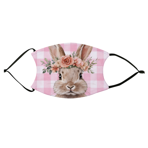 Rose Crown Bunny - face cover mask by haris kavalla