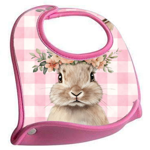 Rose Crown Bunny - feeding bib by haris kavalla
