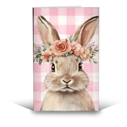 Rose Crown Bunny - funny greeting card by haris kavalla